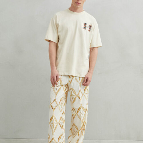 Camiseta Manga Corta Beige 'Turn The Page Fashion Age'