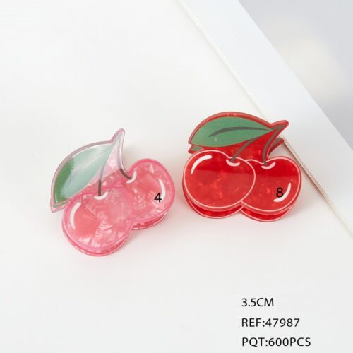 Pinzas Pequeñas de Pelo Cereza 3.5cm