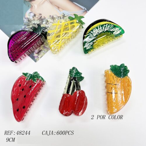 Pinzas De Pelo Frutas 9cm