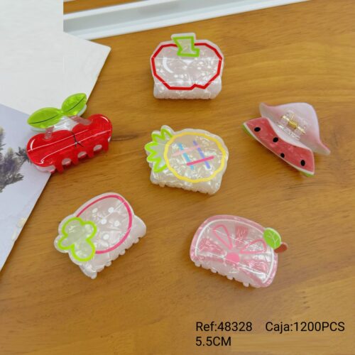 Pinzas De Pelo Frutas 5.5cm