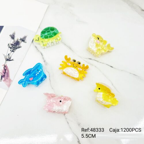 Pinzas De Pelo Animales Marinos 5.5cm