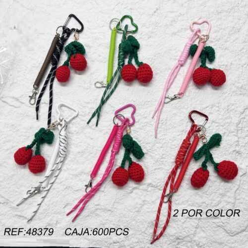 Llavero Cerezas Crochet