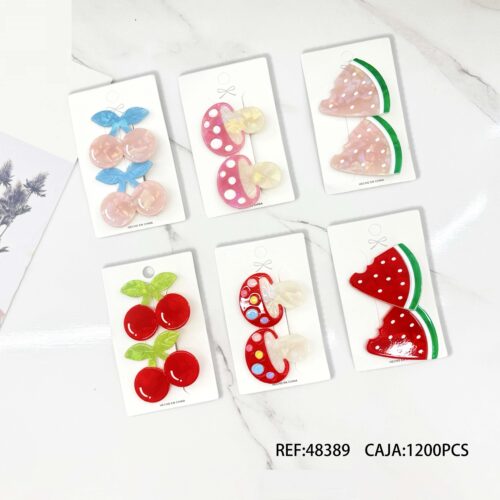 Pinzas De Pelo Frutas