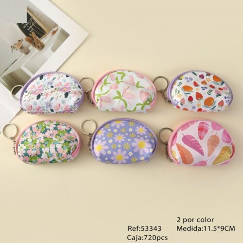 Monedero Ovalado Estampado Variado