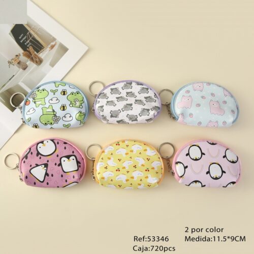 Monedero Ovalado Estampado Animales