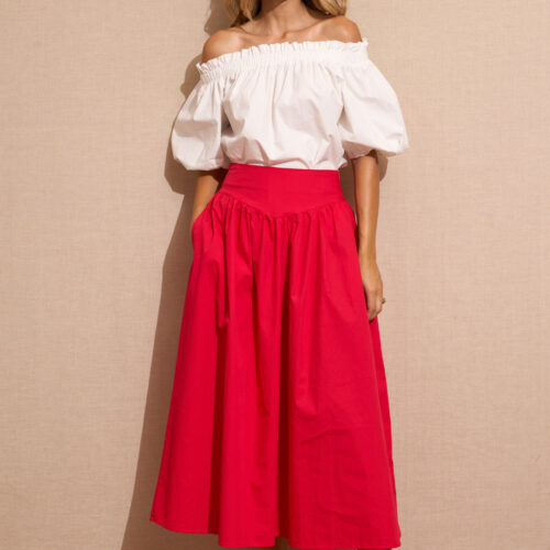 Blusa Blanca Hombros Caídos