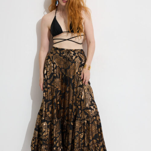 Falda Larga Estampado Gold Print