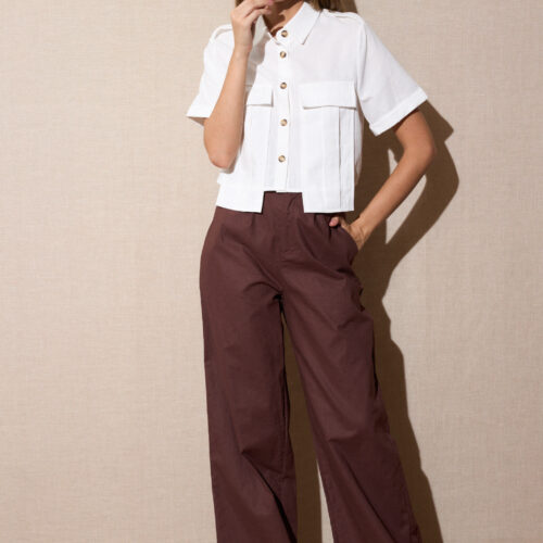 Camisa Blanca Bolsillos