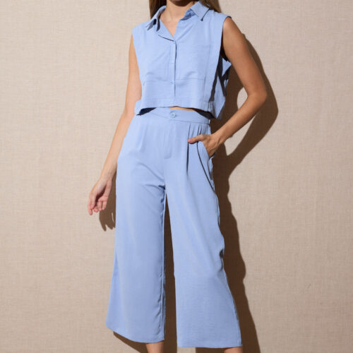 Pantalón Ancho Azul