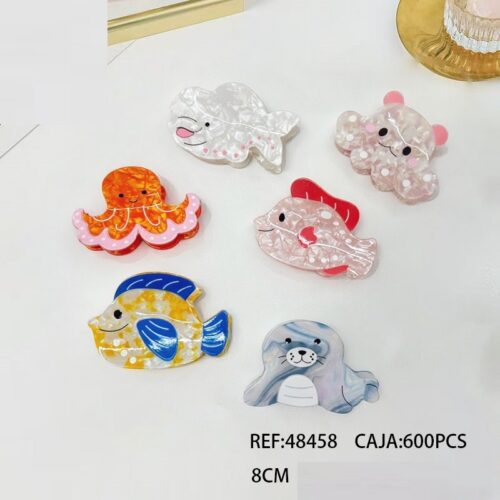 Pinzas De Pelo Animales Marinos 8 cm