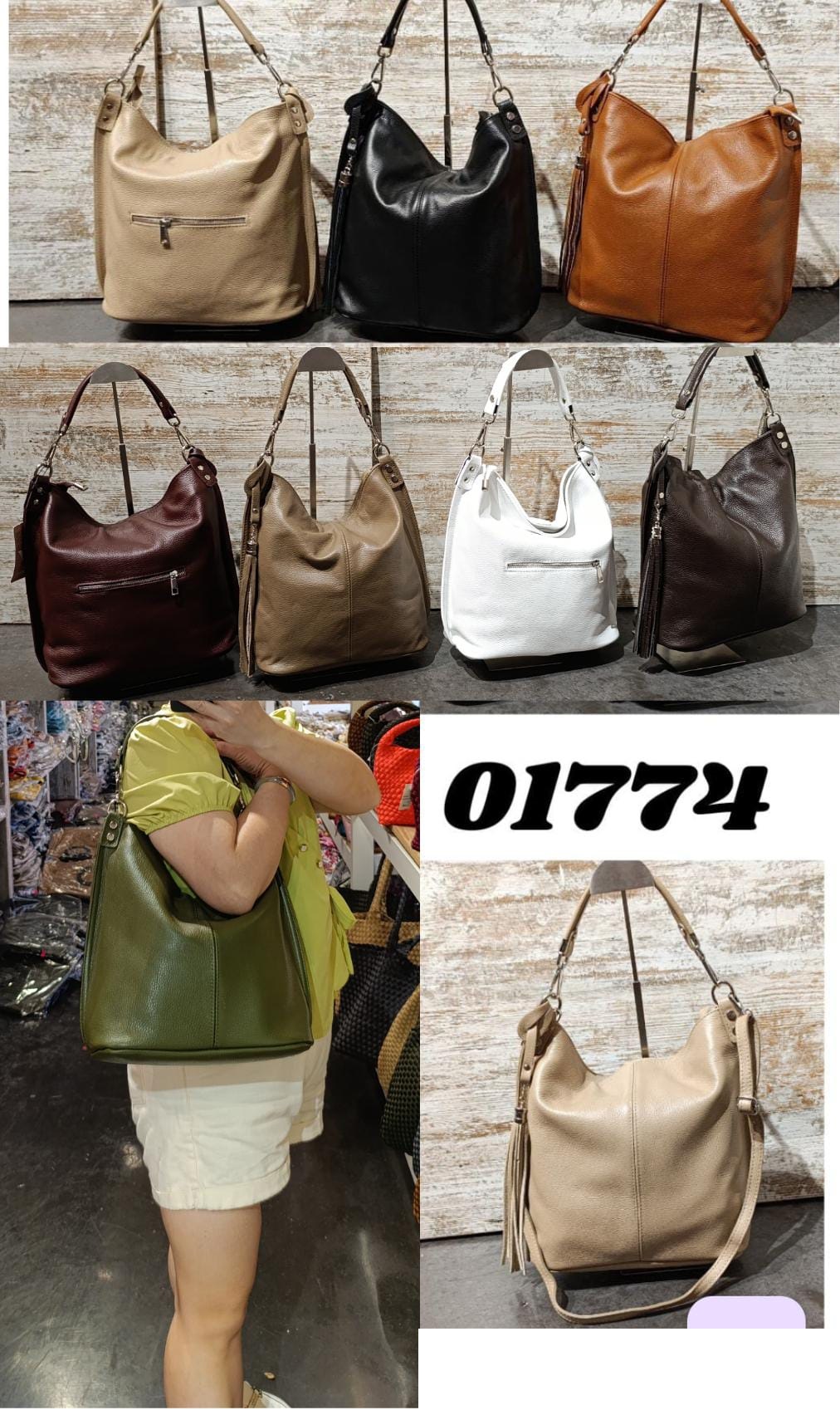 Bolso Piel Detalle Flecos Moda al Por Mayor
