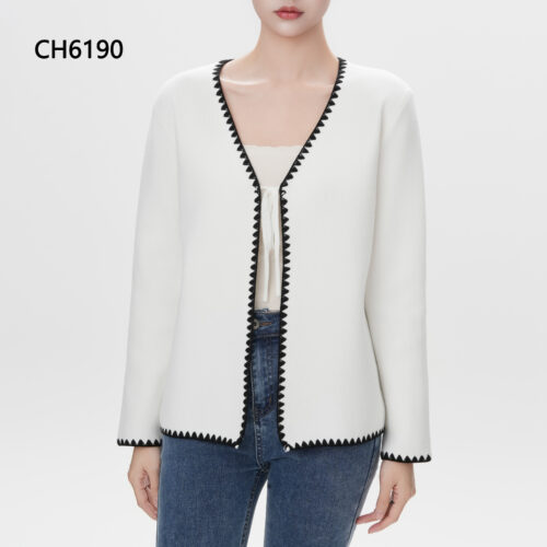 Chaqueta Corta Abierta Contraste