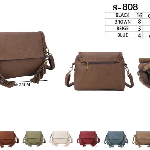 Bolso Bandolera con Solapa Borlas