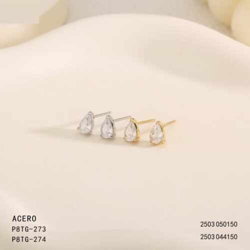Piercing Acero Circonita Gota de Agua