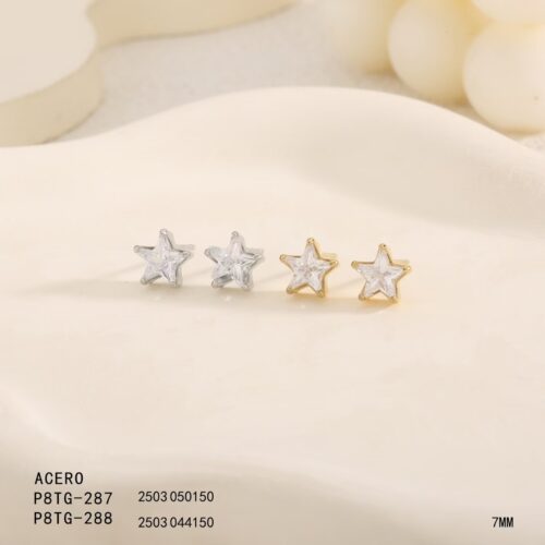 Piercing Acero Circonita Estrella