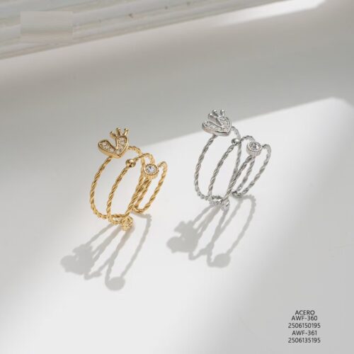 Anillo Acero Ancho Corazón