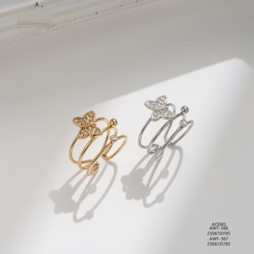 Anillo Acero Ancho Mariposa