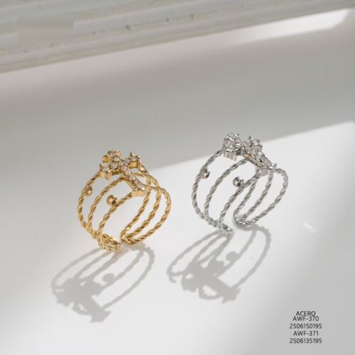 Anillo Acero Ancho Cruz