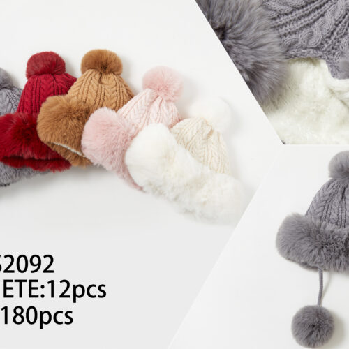 Gorro Trenzado Mujer Pom Pom