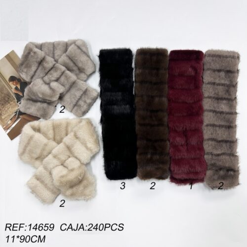 Cuello Cruzado Efecto Acolchado Pelo