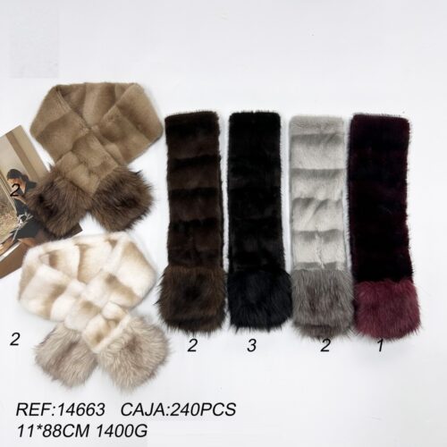 Cuello Peludo Efecto Acolchado Pelo