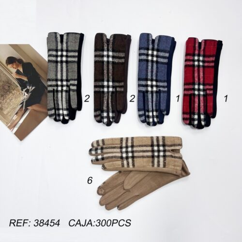 Guantes Mujer Clásico Cuadros