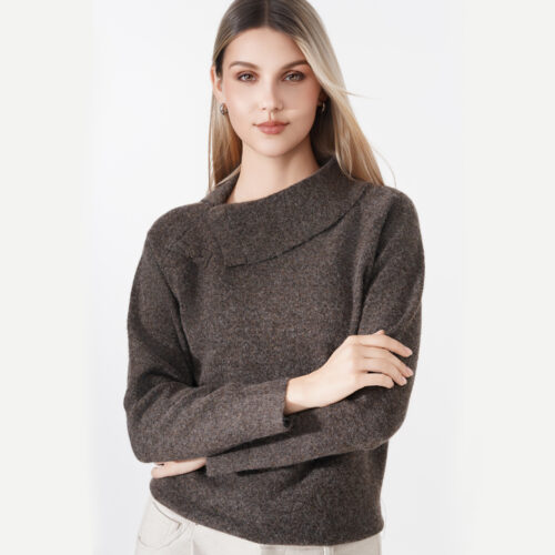 Jersey Manga Larga Cuello Asimétrico