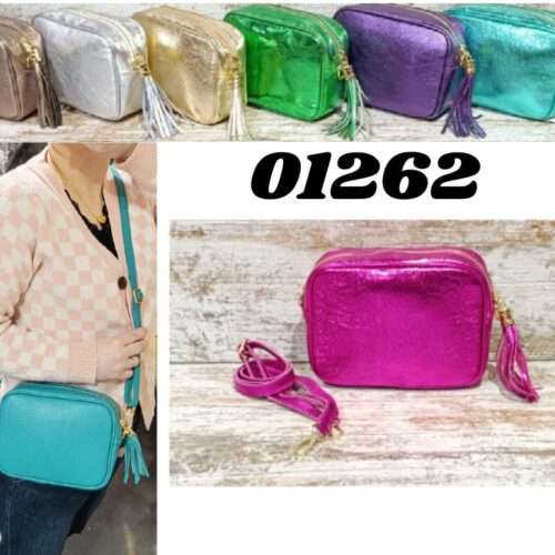 Bandolera Borla Piel Metalizada