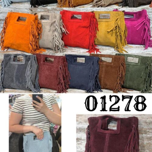 Bandolera con Flecos Serraje