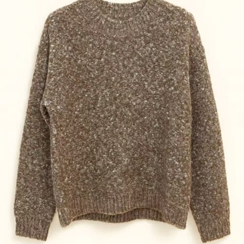 Jersey Camel Liso Escote Redondo