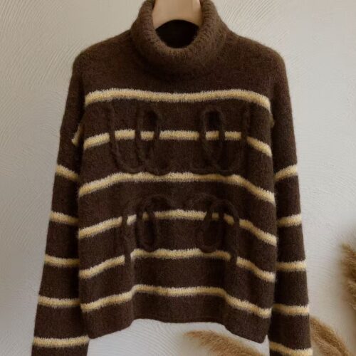 Jersey Coffe Diseño Rayas  Multicolor Cuello Alto