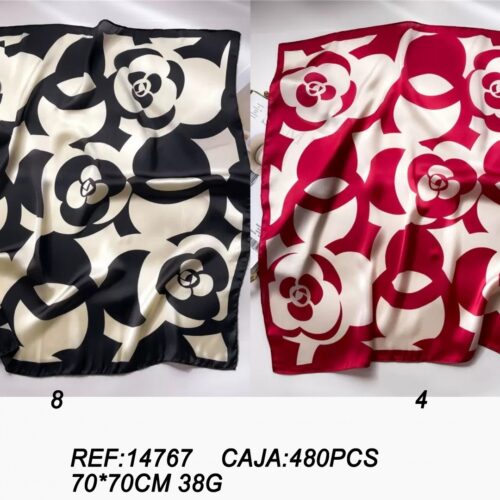 Fular Cuadrado Estampado Geometrico 70x70cm