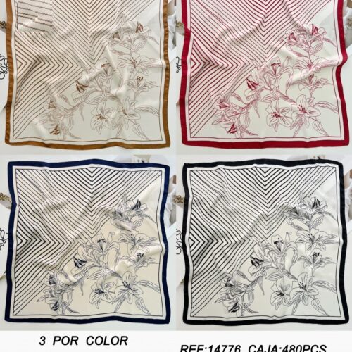 Fular Cuadrado Estampado 70x70cm