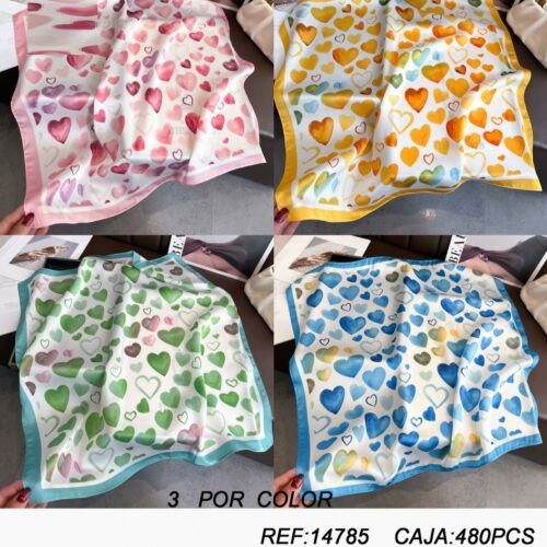 Fular Cuadrado Estampado 70x70cm