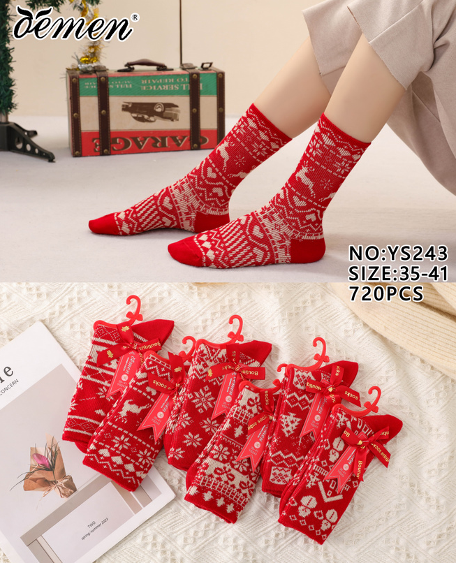Calcetines Navideños Mujer Moda al Por Mayor