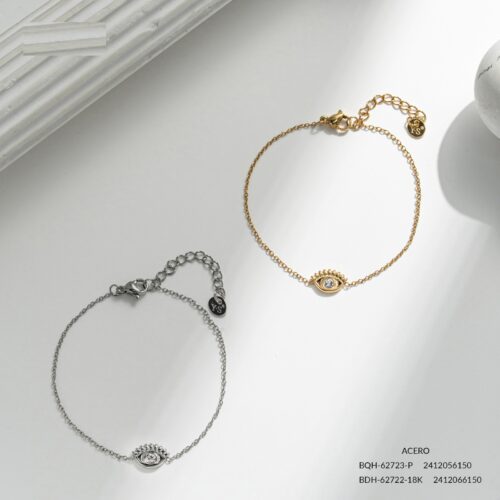 Pulsera Acero Ojo Brillantes