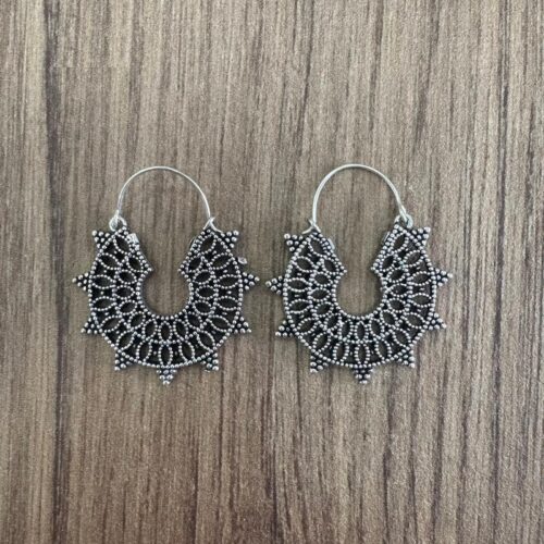 Pendientes Étnicos Plateado
