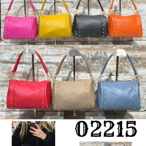 Bolso Bandolera de Piel Tachuelas