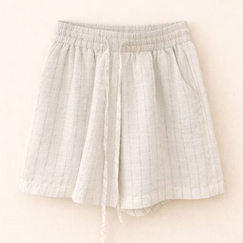 Pantalon corto Beige con Rayas