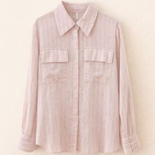 Camisa Rosa con Rayas