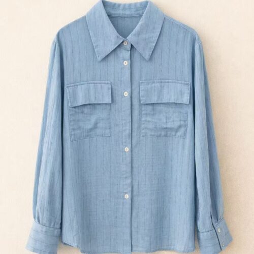 Camisa Azul con Rayas