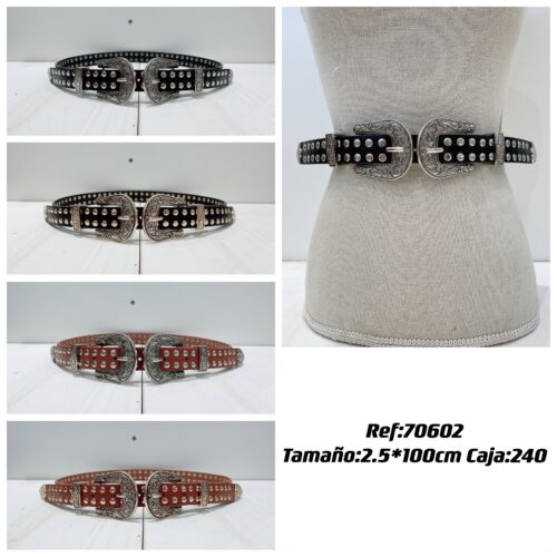 Cinturones Doble Hebilla Tachuelas
