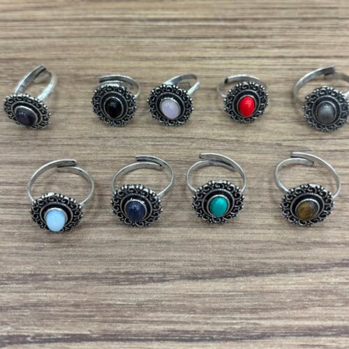 Anillo Plateado Piedra