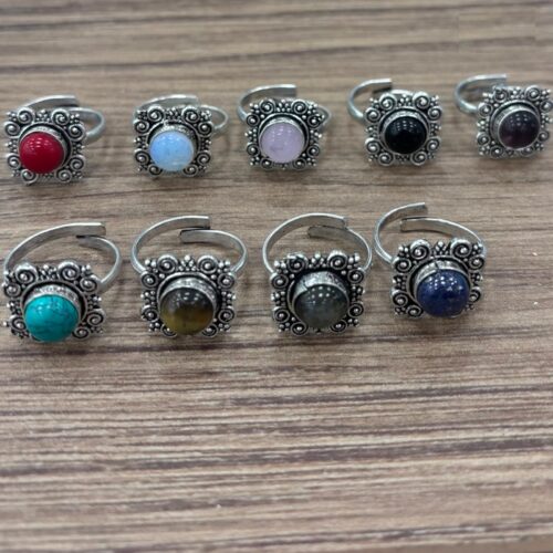 Anillo Plateado Piedra