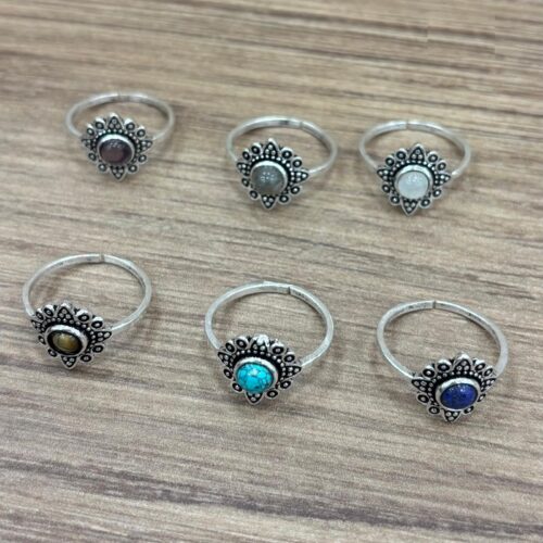 Anillo Plateado Piedra