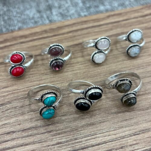 Anillo Plateado Piedra