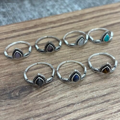 Anillo Plateado Piedra