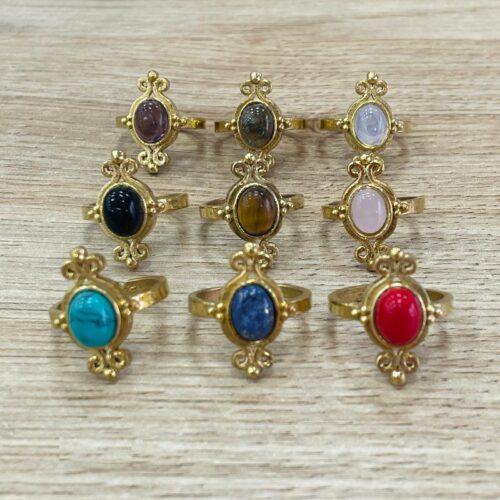 Anillo Dorado Piedra