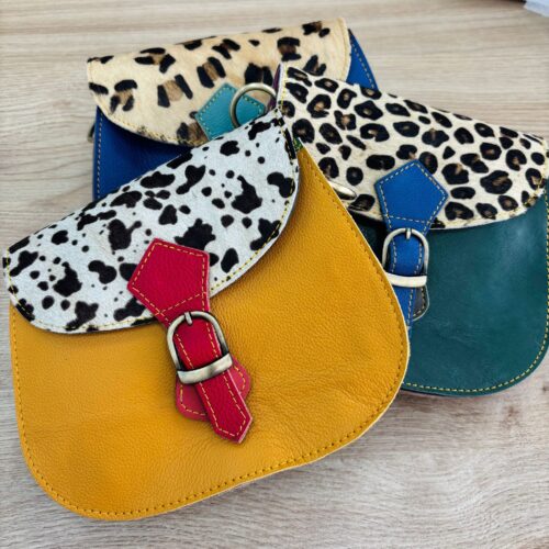 Bolso de Piel Multicolor Animal Print