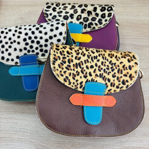 Bolso de Piel Multicolor Animal Print